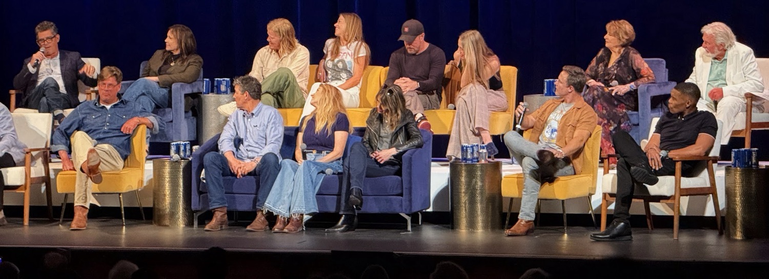 The full Friday Night Lights reunion panel seated on stage